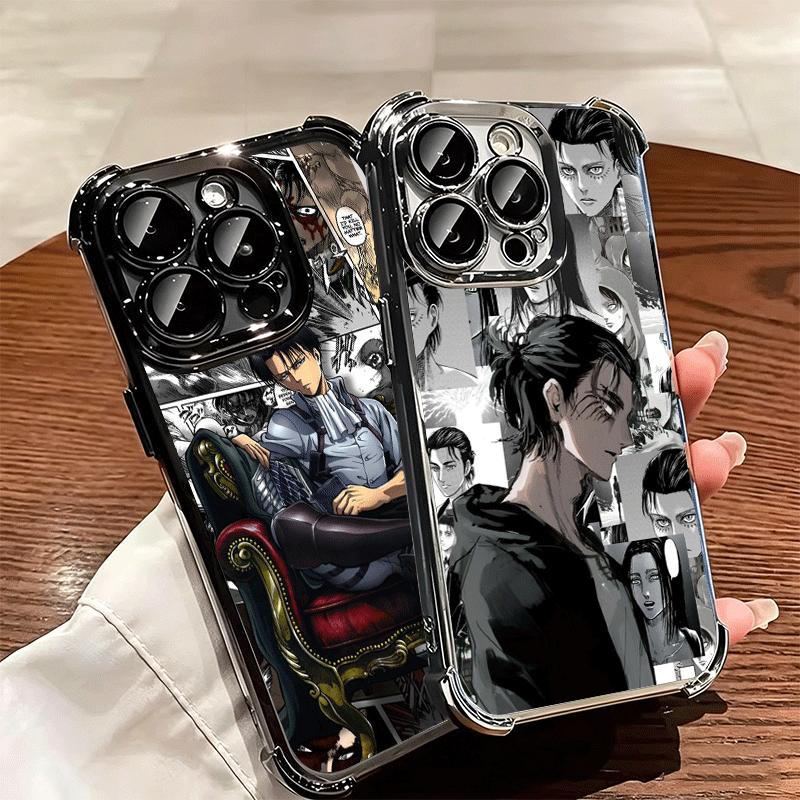 A-Attack On T-Titan Anime Weiche Handyhülle Für iPhone 15 16 17 Air 14 Pro Max 16E Plus 13 12 Mini Galvanisiert Anti-Fall Fundas