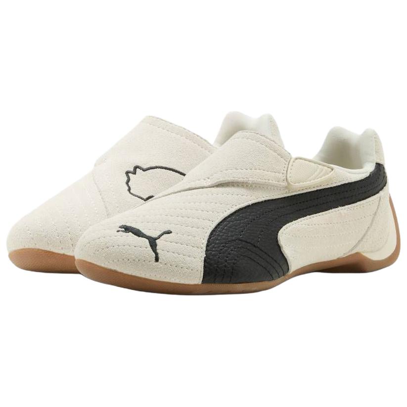 Puma Slipcat Retro Racing Embroidered Lifestyle Casual Shoes Unisex sneakers White Black 406357-04