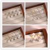 2025 New Pearl Ear Buckle Femininity Elegant Contrasting Stud Earrings Jewelry Simple Versatile Plain Ring Earrings