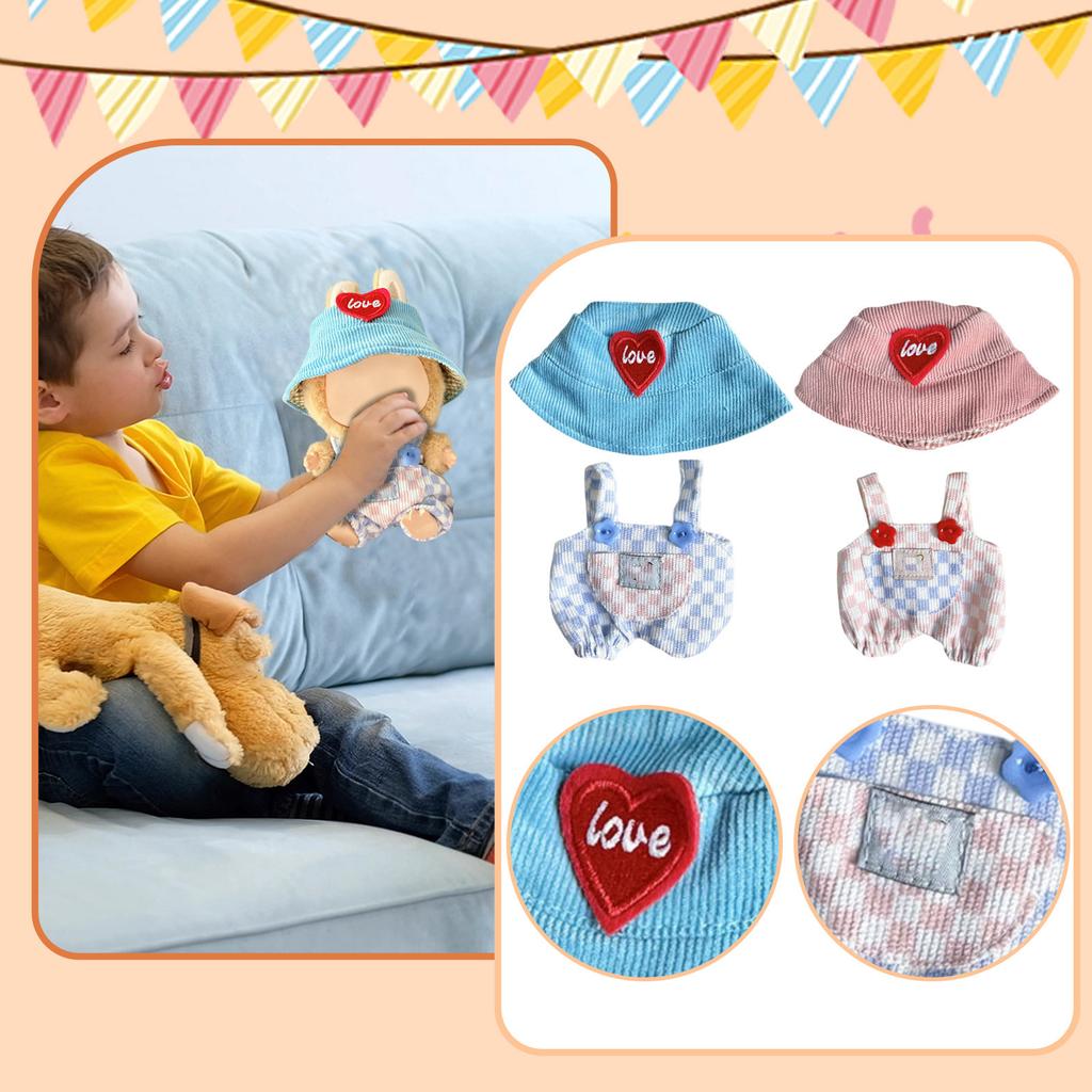 17cm Doll Clothes Overalls Baby Pendant Clothes Suspender Pants Clothes Replacement Trend Gift