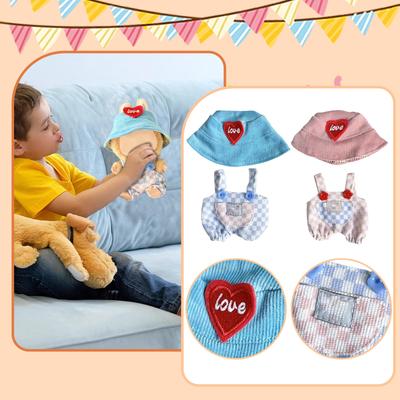 Vêtements de Poupée 17cm Salopette Vêtements Pendentif Bébé Pantalon à Bretelles Vêtements de Rechange Tendance Cadeau