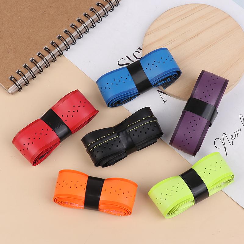 Multi-Color Pickleball Badminton Tennis Racket Overgrips Breathable Non-Slip Pu Grip Tape Sweat Shock Absorption Stitching Grips