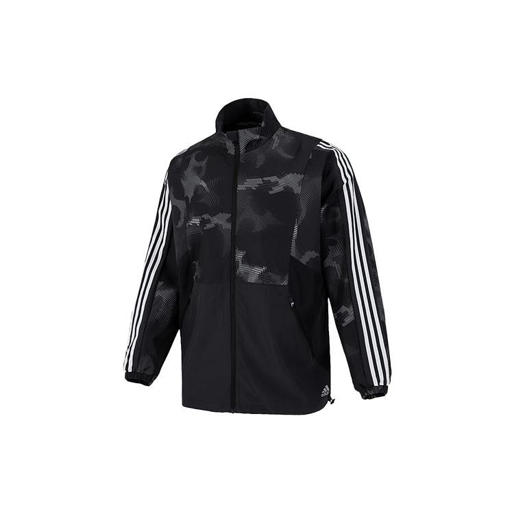 Adidas Jackets Men's Black Stand Collar Moderate Other H40236