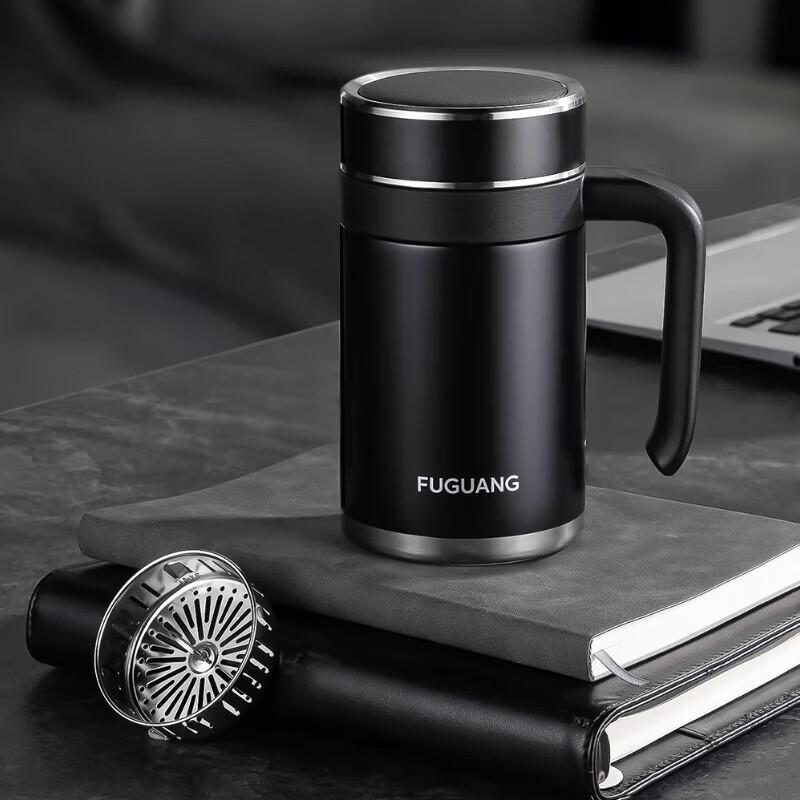 Fuguan Platinum 316L Stainless Steel Vacuum Office Mug