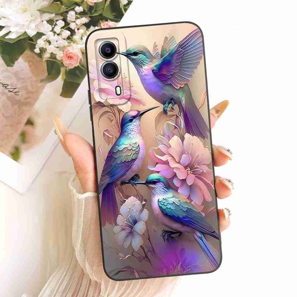 For Vivo Y53s 5G V2111A Case Printed Popular Cartoon Animals Silicone Back Cover For Vivo Y 53S 5G V2058 6.58" Phone Cases Capa