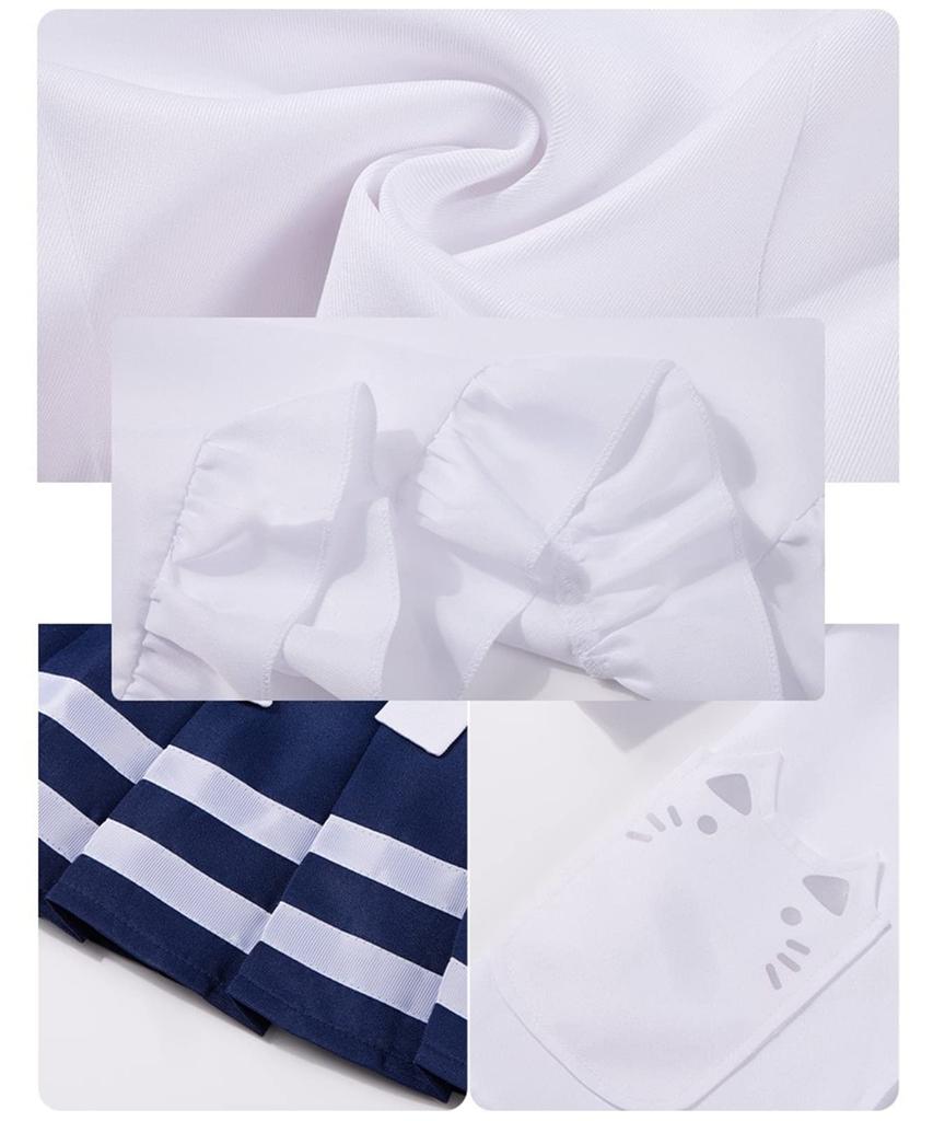 [Milky Time] Hololive Minato Aqua Cosplay Halloween VTuber Virtual Marine Sailor Uniform