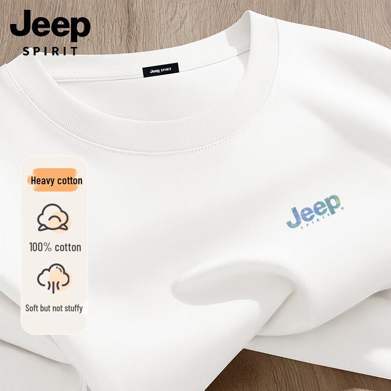 JEEP SPIRIT Men's Pure Cotton Casual Short Sleeve T-Shirt