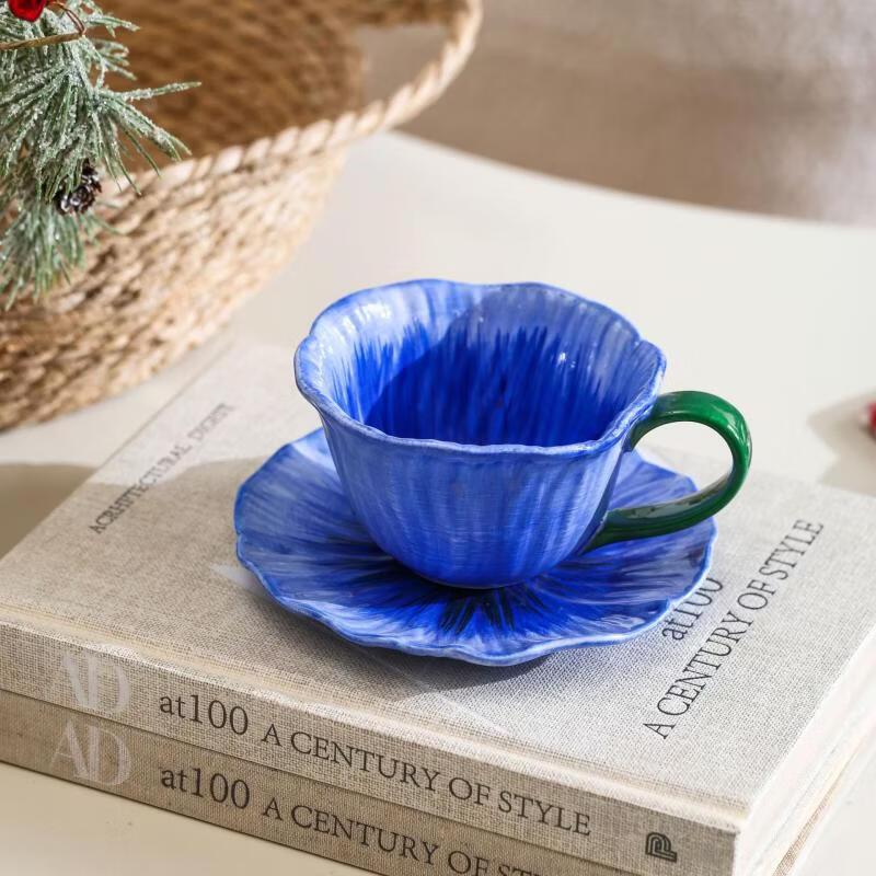 

OLOEY Designer Bone China Coffee Cup with Saucer