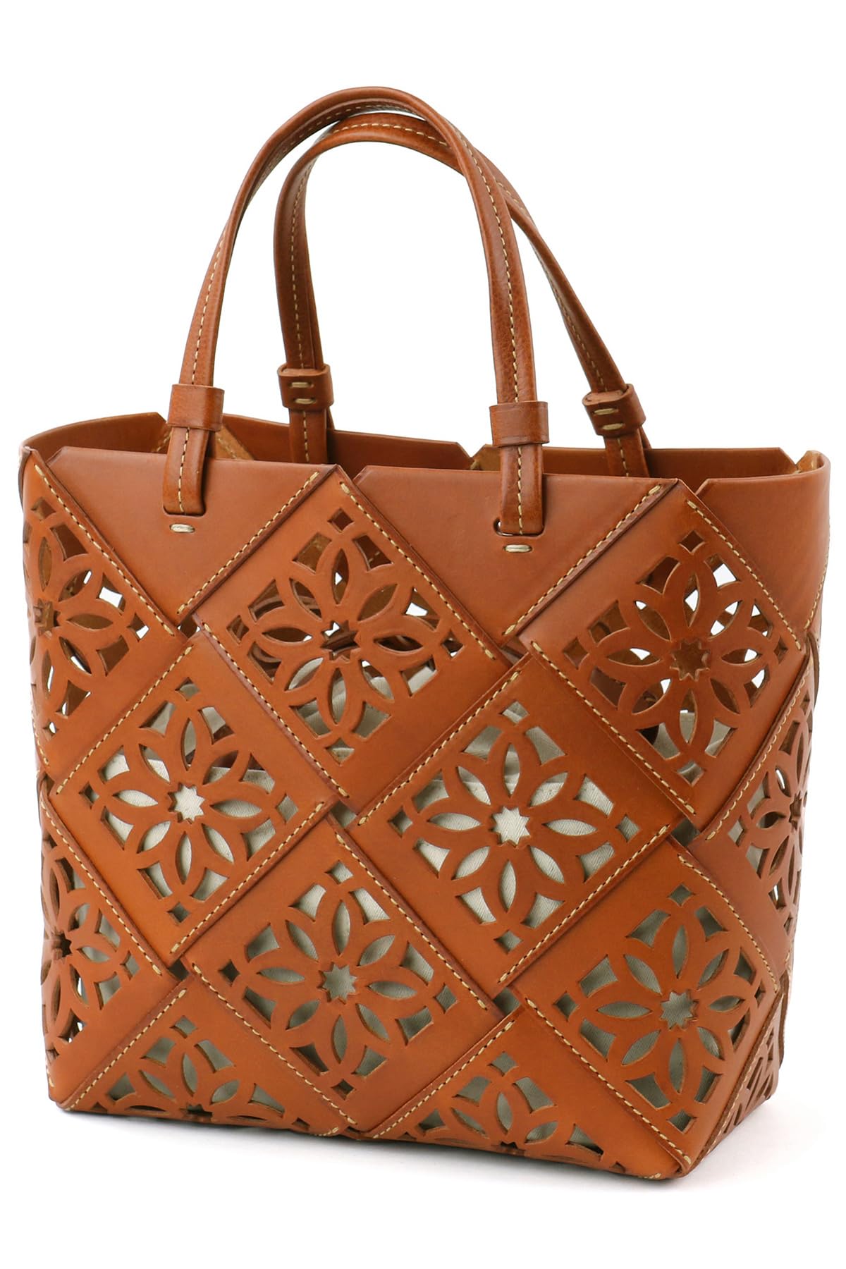 

Tote Bag Genuine Leather Brown [Genten] Women s GE-43976-50 коричневий