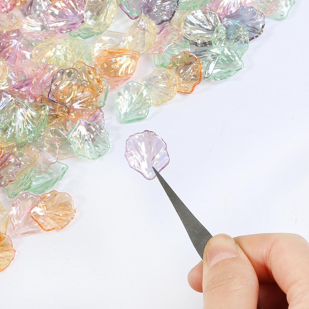 500g ABS Acrylic Imitation Shell Peony Petals Pendant Charm Beads For Jewelry Making Antique Hairpin Accessories