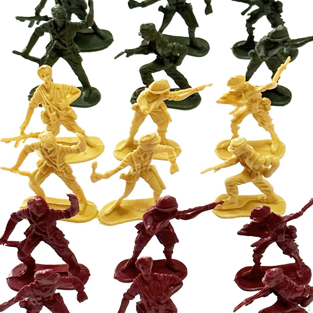 36 Pieces Solider Action Figure Playset Battle Scene Terrain Accessories for Boys Gifts