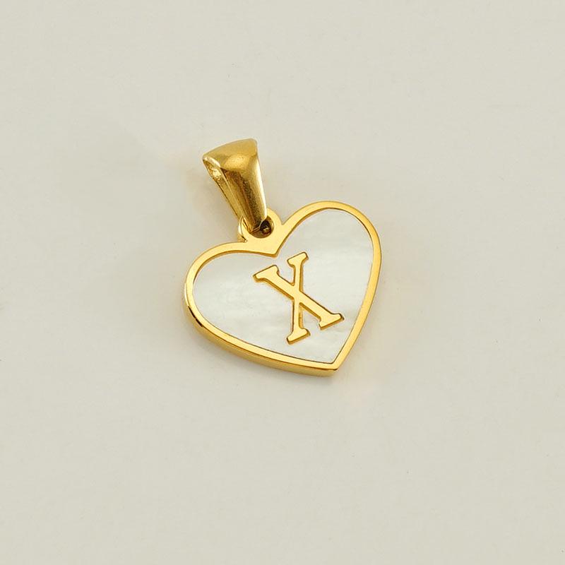 High-Quality Stainless Steel Heart Letter Pendant Necklace - Trendy Ins Style Clavicle Chain