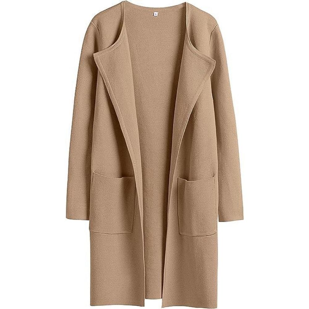 Autunno e Inverno Nuovo Cappotto Casual Comodo da Donna Europeo e Americano Cappotto di Lana con Revers