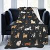3d Print Blanket Puppy Dogs Cute Animals Throw Blanket Ultra Soft Warm All Season Cartoon Pets Decorative Fleece Quilt