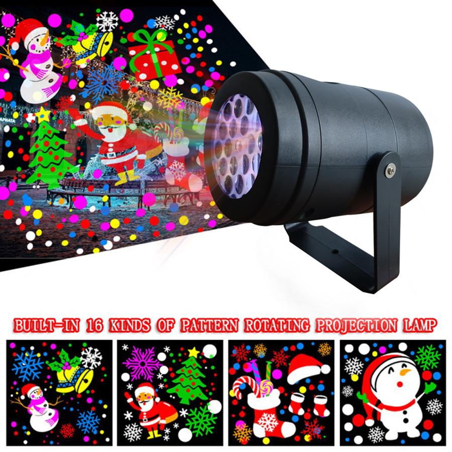 LED Christmas Projection Night Light, Snow Projection Light, 360° Rotating LED Light, For Family Christmas Holiday Party Decorat
