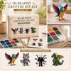 3D Beaded Cryptid DIY Kit 4-Piece Set Includes Materials and Instructions for Creating Legendary Creature Models with Beads and Wire