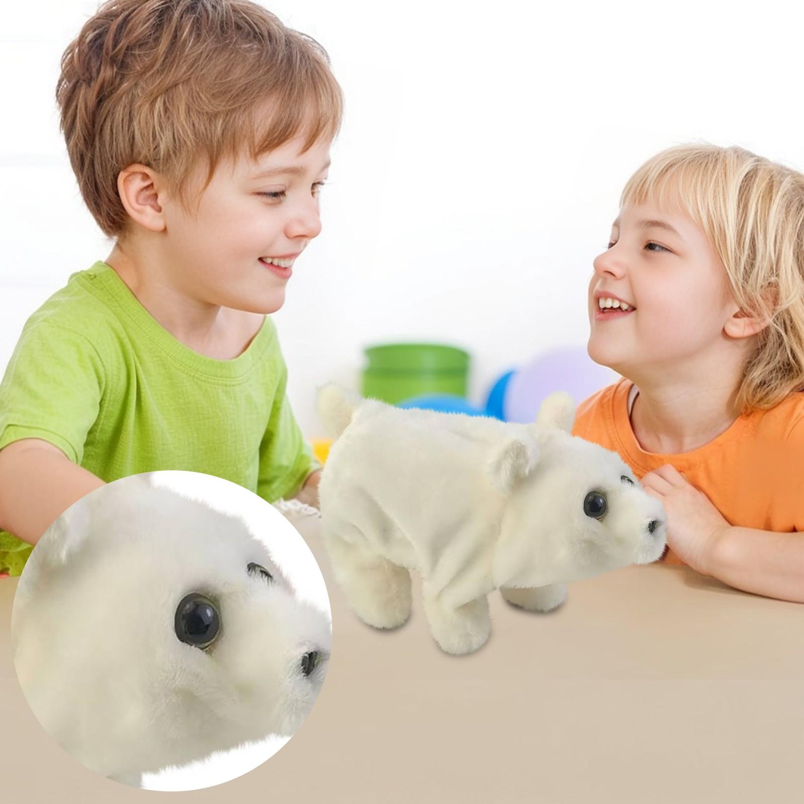 

Детские игрушки плюшевые электрические игрушки милый медведь и лист могут ходить и лаять One Size