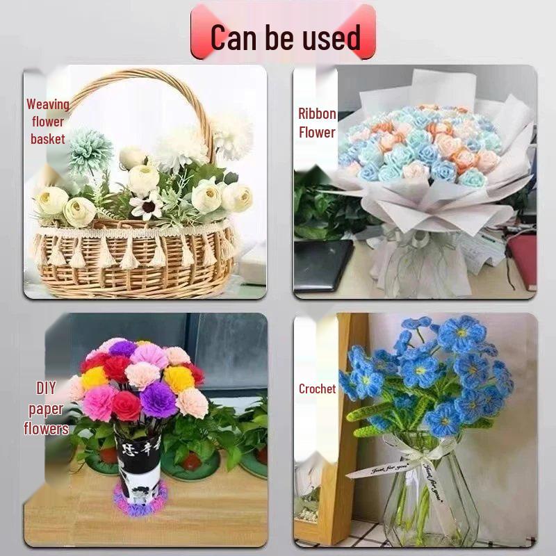 2mm Green Coated DIY Flower Stem Wire for Crafting and Floral Arrangements