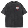 Mens Vintage Oversized Washed TShirt Retro Faith God Dont Play Casual Tee