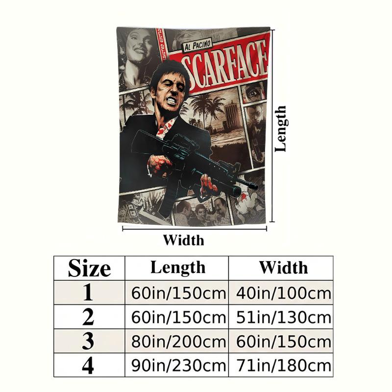 Scarface Wall Tapestry Aesthetic Wall Hanging Printed Fabric Blanket Decorative Tapestries For Bedroom Living Room Home Decor