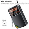 Mini Portable Full Band Radio High Sensitivity FM AM SW Radios Receiver with Retractable Antenna Support 3.5mm Headphones Play