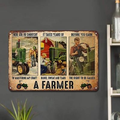 Vintage kovové nástěnné umění 30x20cm, Dekorativní cedule pro domácí bar s citátem
