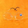 Round Reading Glasses Men Women Portable Rimless Reading Glasses +0.75 +1 +1.5 +1.75 +2 To +4