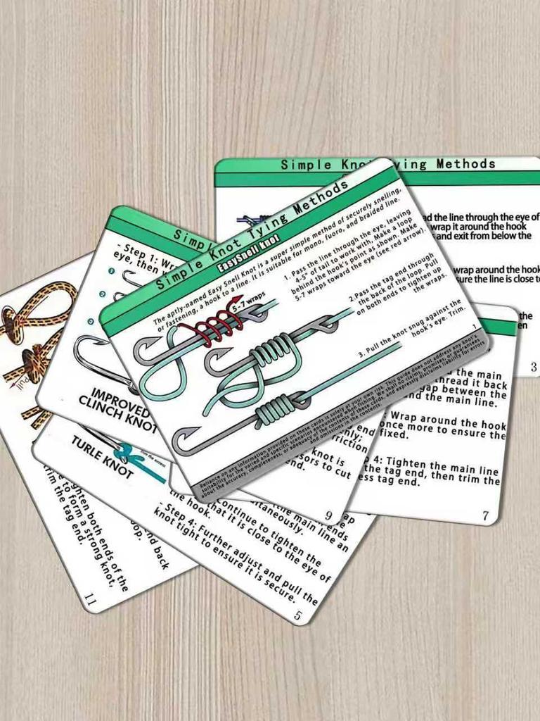 12-Sided Fishing Knot Card with Mini Carabiner