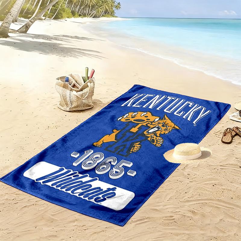Kentucky Wildcats Druck Strandtuch, Großes Weiches Schnelltrocknendes Handtuch für Strand Camping Schwimmen