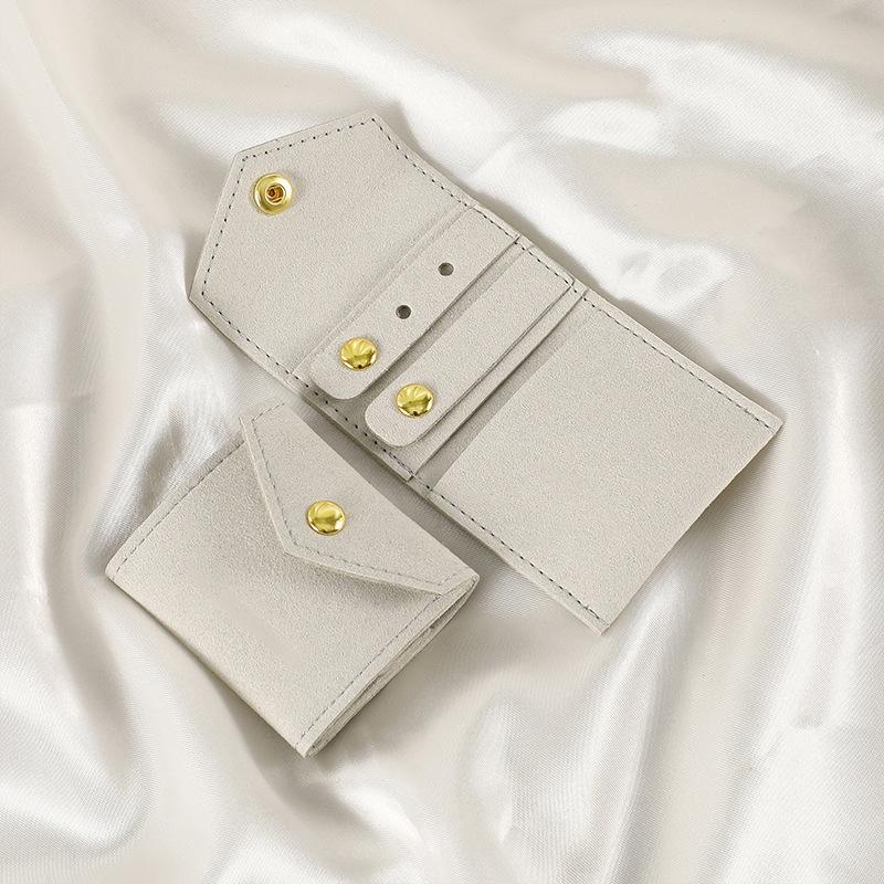 Creative Microfiber Jewelry Makeup Bag – Portable, Foldable Storage for Earrings, Necklaces, and Rings