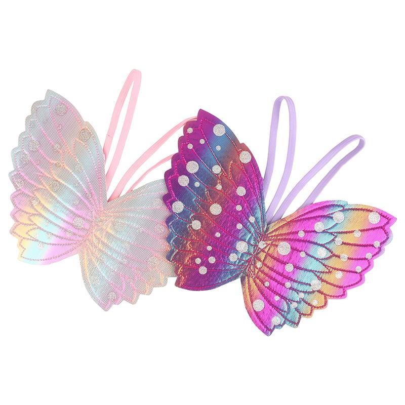 Children Beautiful Butterfly Angel Wings Girls Fairy Magic Wand Flower Fairy Performance Princess Birthday Party Dress Up Props