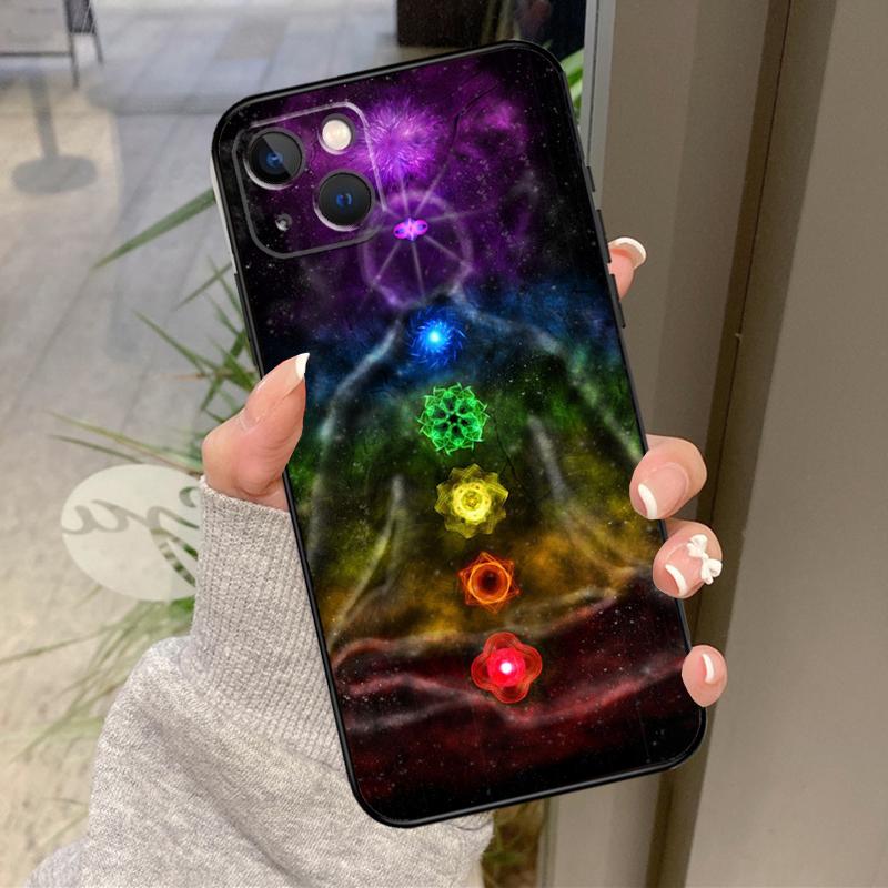 

Mandala Chakra Yoga Case For iPhone 17 Pro Max 15 14 13 12 11 16 Pro Max Plus 12 13 Mini 16e 17 Air Back Cover iPhone 15Pro MAX