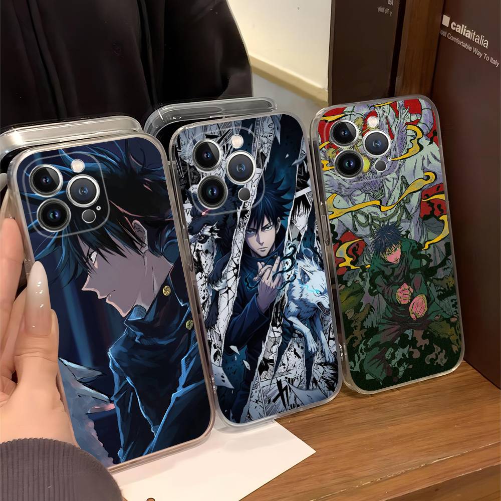 Anime Fushiguro Megumi Jujutsu Kaisen Phone Case For IPhone 11 13 16 12 17 14 15 Pro Max Plus Soft Clear Back Cover Coque