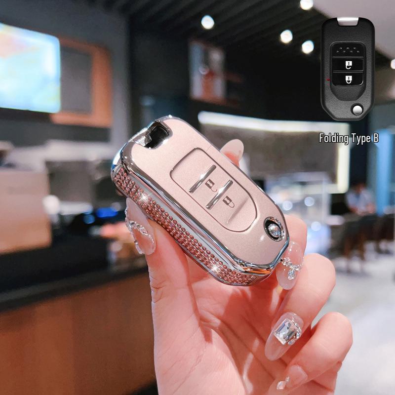 Car Key Case with Buckle Protection for Men and Women - Fits XRV, CRV, Haoying, Jieda, Civic Models.