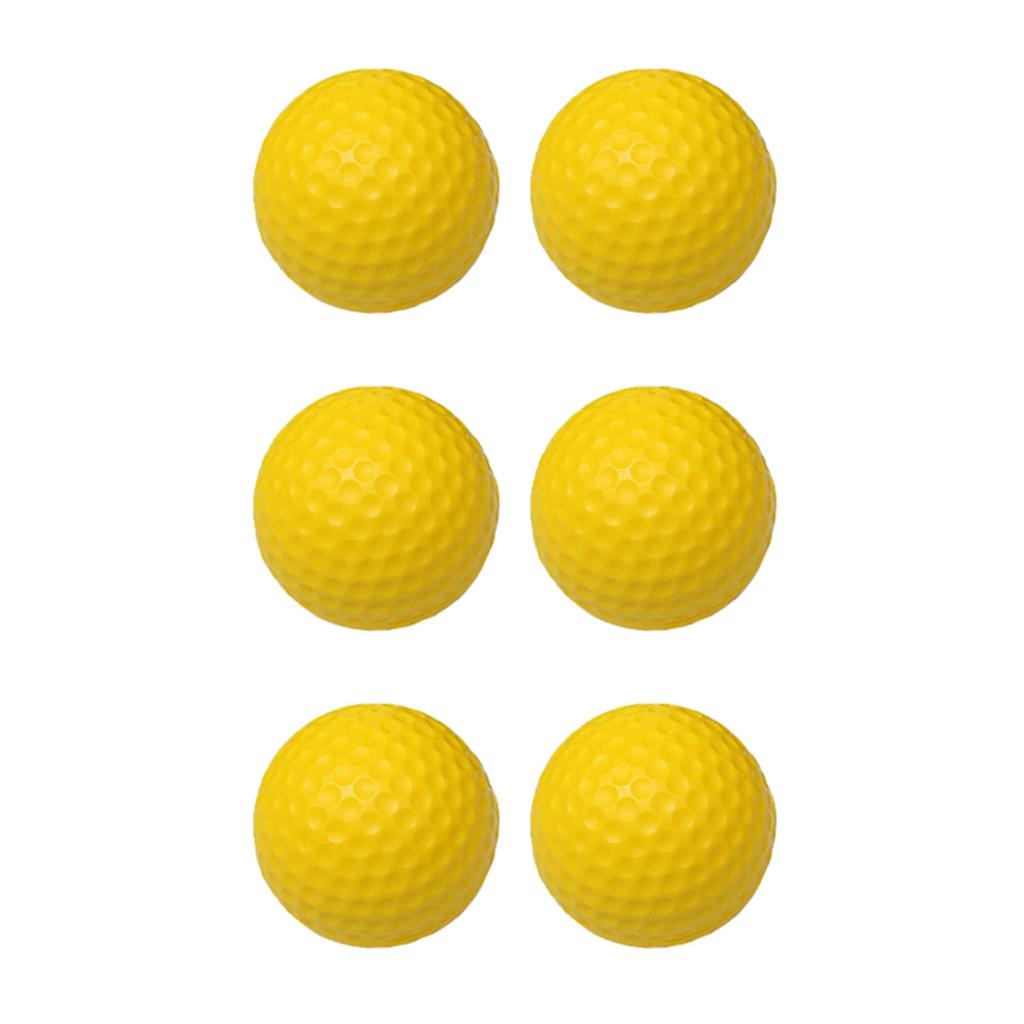 42,6 mm Golfball PU Weicher Monolayer Golf Trainingsball für Indoor-Übung Zubehör Gelb 20 Stück