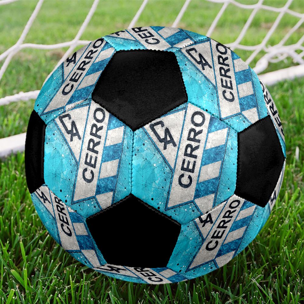 SIZE 5 Cerro Porteño Soccer Ball Colorful All Ages Machine Stitched PVC Competition Ready Durable High-Bounce