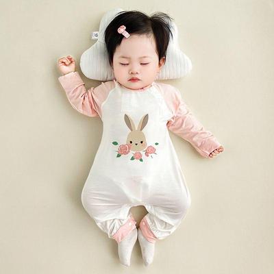 Neuer Frühlings-Baby-Langarm-Modal-Strampler - Leichter Trendiger Krabbel-Anzug für Neugeborene