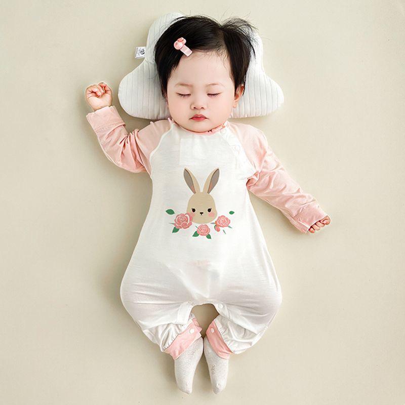 Modal Seamless Baby Bodysuit - Spring/Summer Thin Newborn Romper 90cm (22-26 lbs)