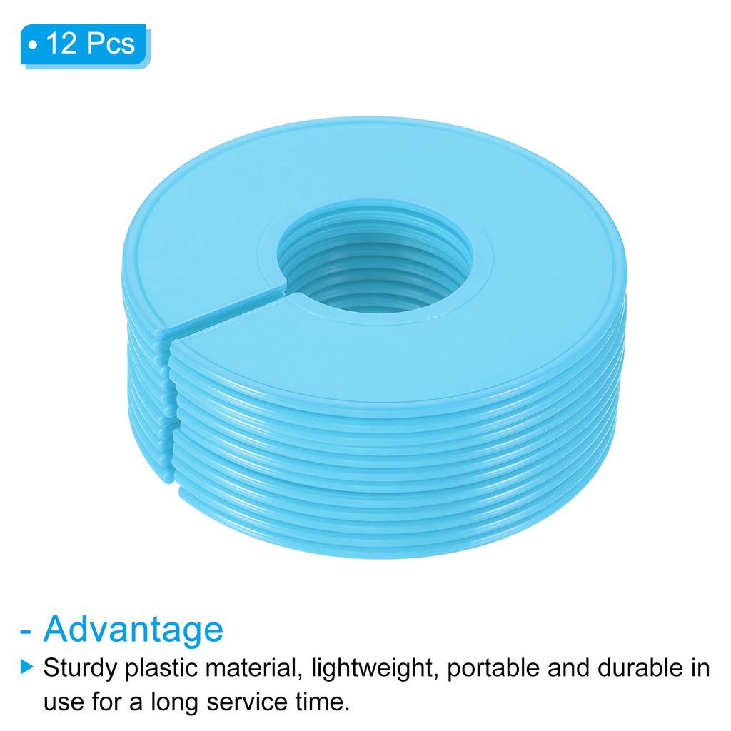 6/12PCS Multicolor Round Hangers Closet Dividers DIY Clothing Size Dividers for Clothes Stores Closet Home Blank Dividers