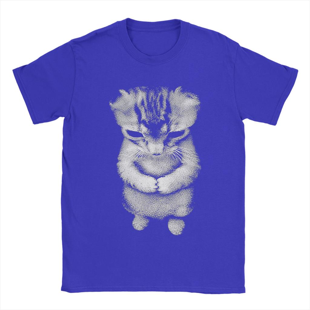 Unisexs TShirts Funny Cute Sad Crying Cat Meme Amazing 100 Cotton Tees Short Sleeve El Gato Munchkin Kitten Art T Shirt Clothing