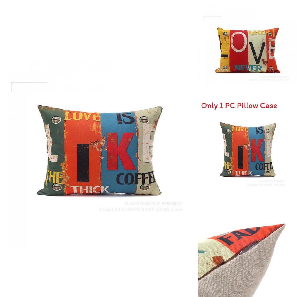 Premium Housse De Coussin Carr Coton Imprim Lettres Rtro Mlang For Timeless Elegance