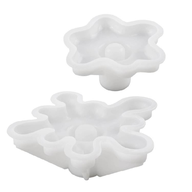 

2pcs Water Drop Candleholder Silicone Mold DIY Concrete Tealight Candlestick Candle Holder Ornament Resin Casting Moulds 1