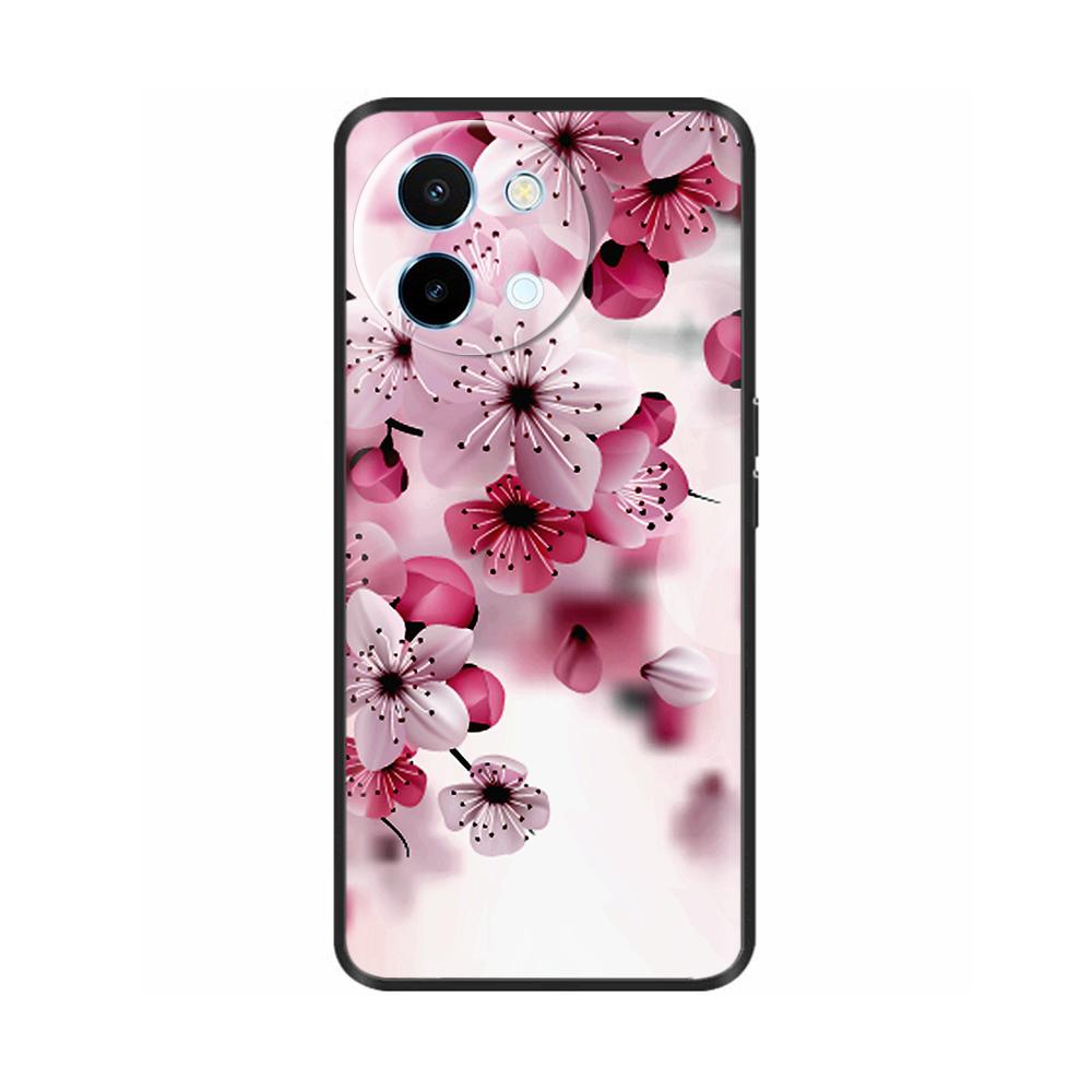 For Vivo Y38 5G Phone Case Painted Soft Black TPU Silicone Bumper For Vivo Y38 Y200i Y200t T3x Protective Back Cover Cases Capas
