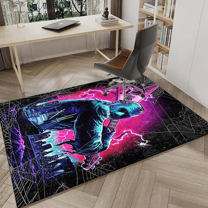Horror Movie Characters Collage Carpet, Chair Rug,Rug for Office Bedroom living rooms, Doormat decor Fan Gift Christmas Gift