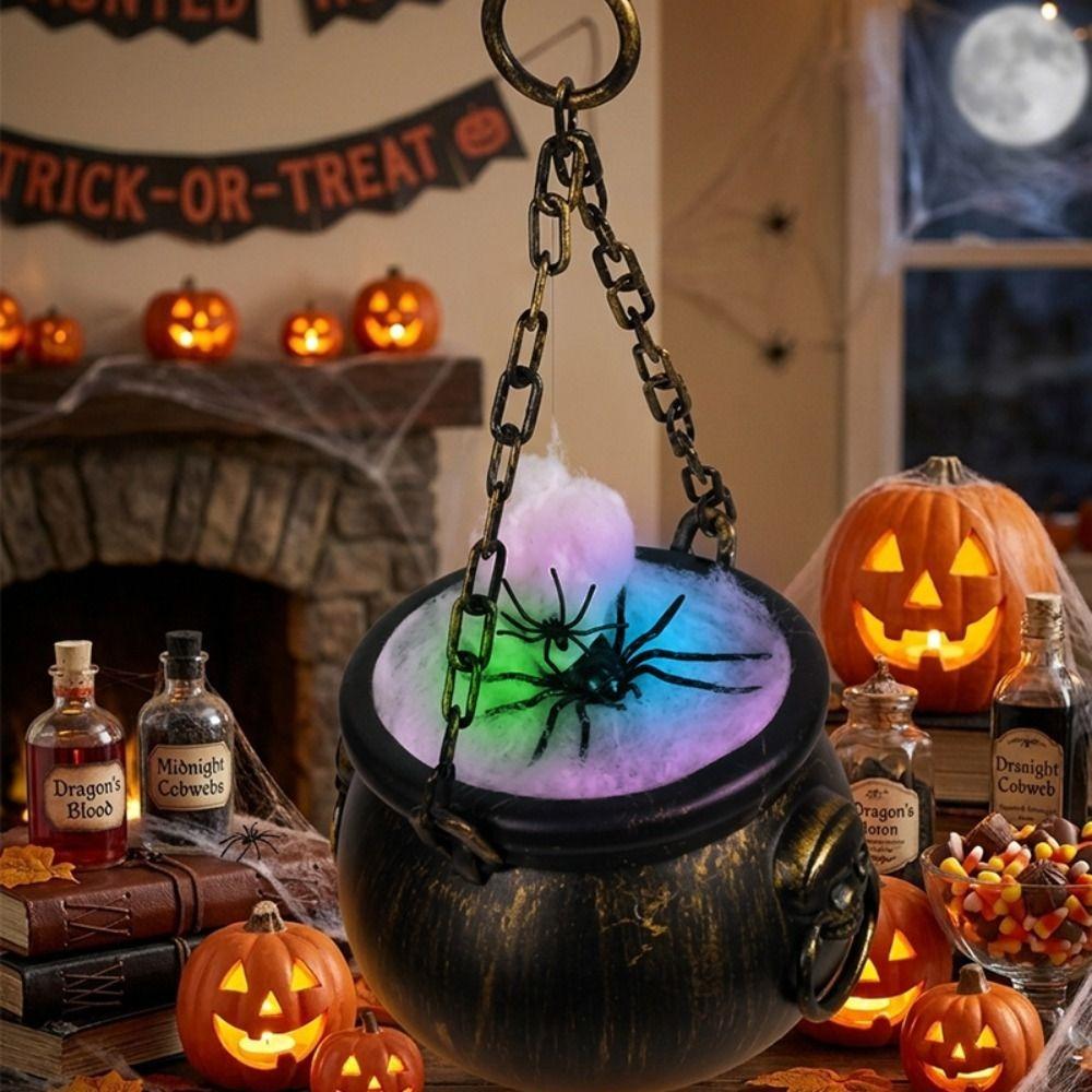 Mystical Halloween Cauldron Black Party Prop Decor Table Centerpiece Halloween