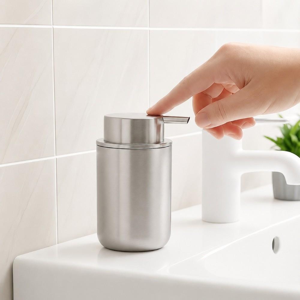 Dispenser per Sapone in Acciaio Inossidabile a Prova di Perdite 160ml Contenitore per Sapone da Piatti Dispenser per Sapone per le Mani Bagno