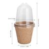 Seedling Cup Biodegradable Planter Pots With Humidity Dome Plant Nursery Pots