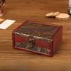 Wooden Vintage Style Box With Lock For Organizing Jewelry Decoration Accessories