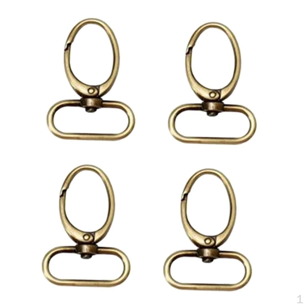 4 упаковки вертлюжные застежки-карабины для брелоков, ювелирных изделий DIY