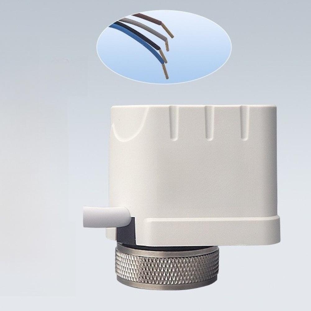 230V 4-Wire Thermal Actuator With Water Pump Linkage, Smart Electric Valve For Floor Heating Systems, M30x1.5 Thread